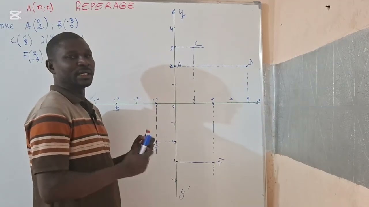 REPERAGE: Placer des points, calculer les coords d’un vecteur et les coords du milieu d’un segment
