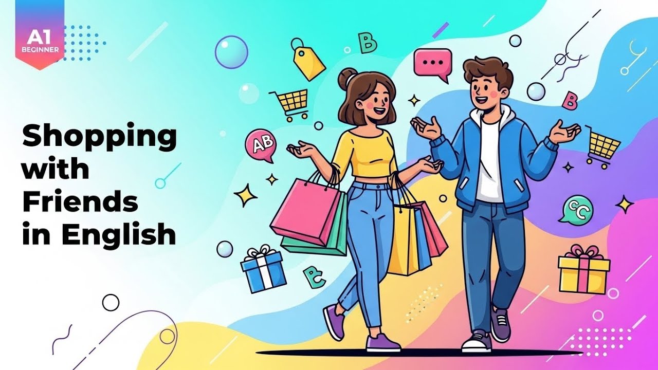 Shopping with Friends in English Fun & Easy Conversation Practice for Beginners Mr english Speaks