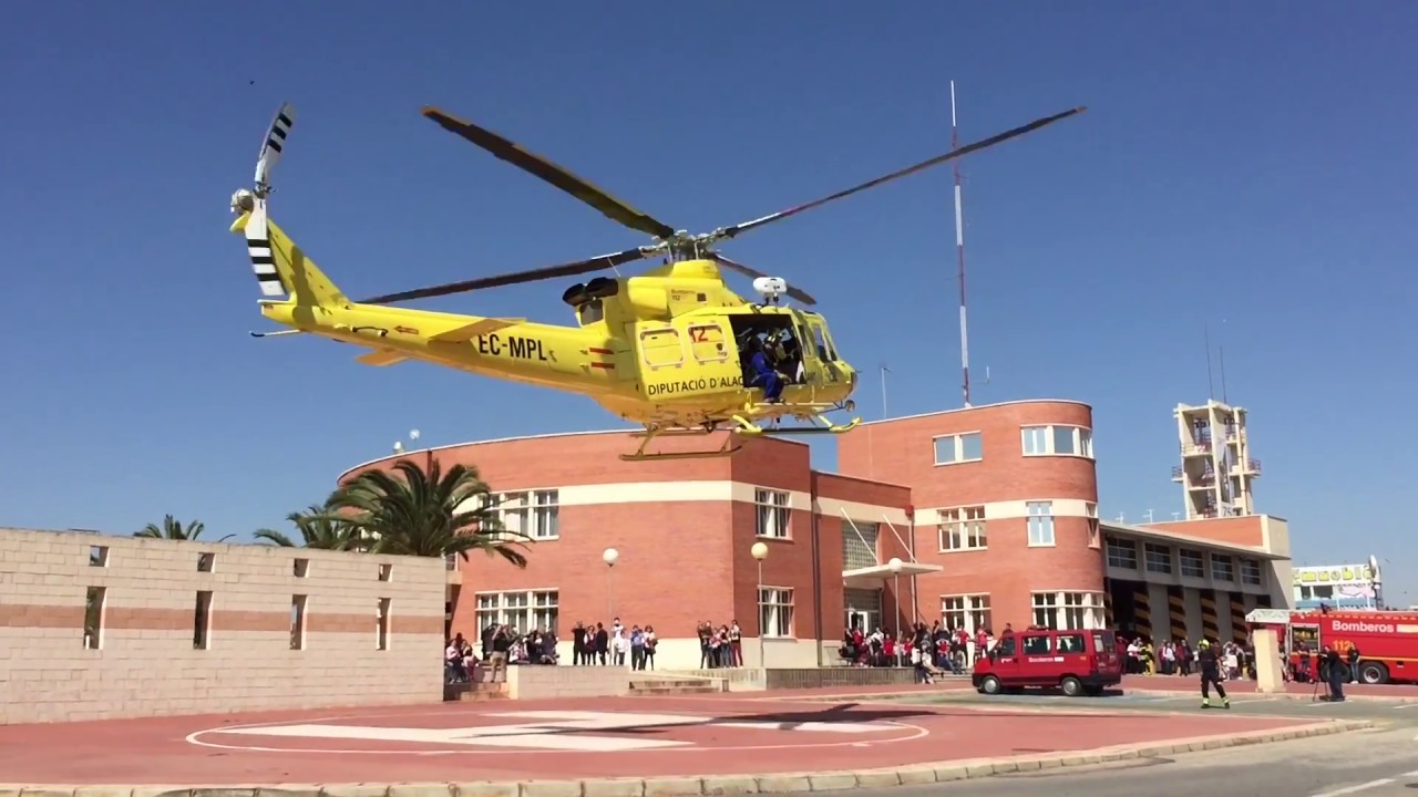 Helicóptero de Rescate de los Bomberos De La Diputación De Alicante.#EldaRail