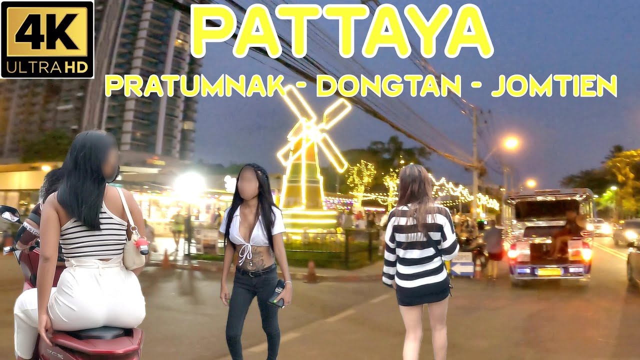 [4K] Pattaya 5 Km Night Drive - Pratumnak Soi 5 - Dongtan Beach - Jomtien Beach - May 2023 Thailand