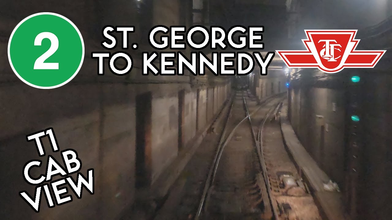 TTC Bloor-Danforth Subway Cab View St. George to Kennedy