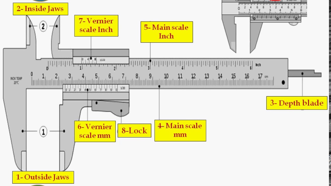 vernier caliper - Pied à coulisse - فكرة عمل وطريقه القياس بالقدمه ذات الورنية - البوكليس -البوكليز