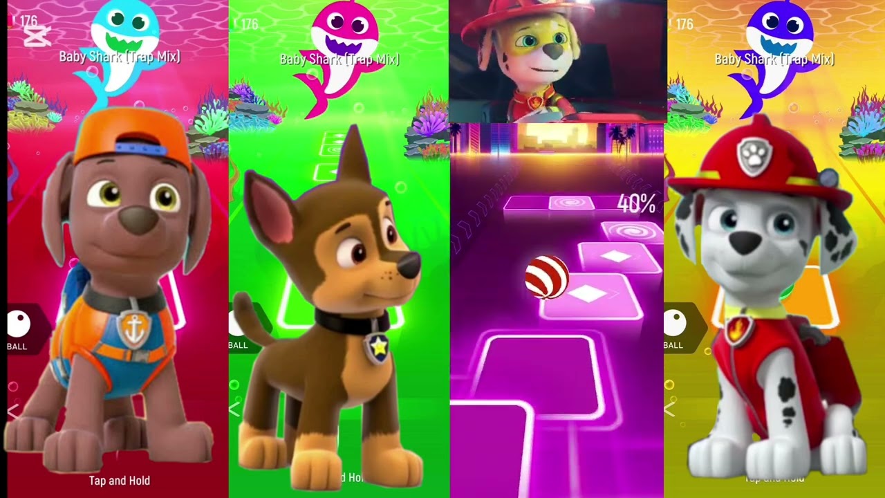 Paw Patrol × Baby Shark – Rainbow Hop Adventure