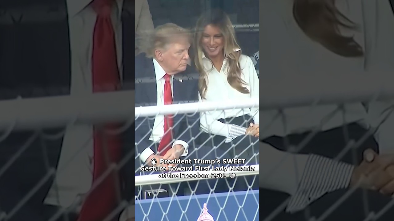 President Trump's SWEET Gesture Toward First Lady Melania at the Freedom 250 Grand Prix 💕