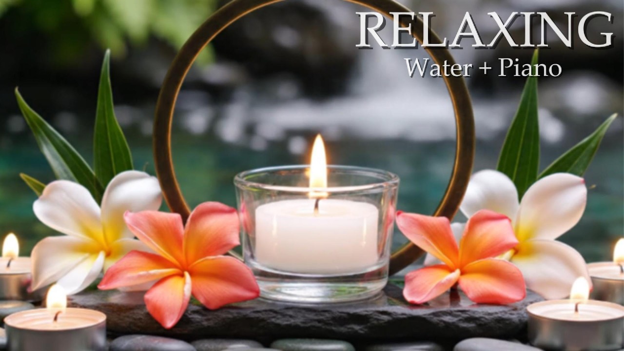Relaxing Music Relieves Stress, Anxiety and Depression - Bamboo Water Fountain + Healing Piano Music