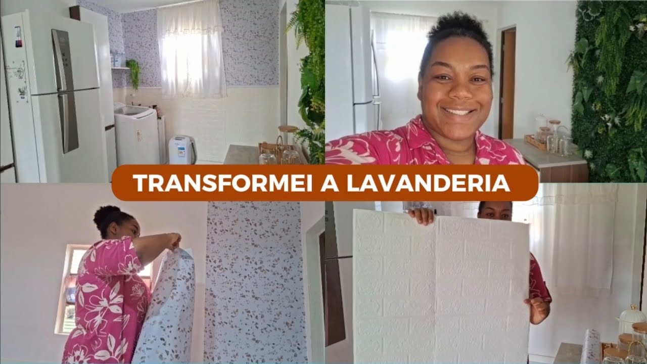 ✨️Transformei a lavanderia gastando pouco! Ficou linda😍.