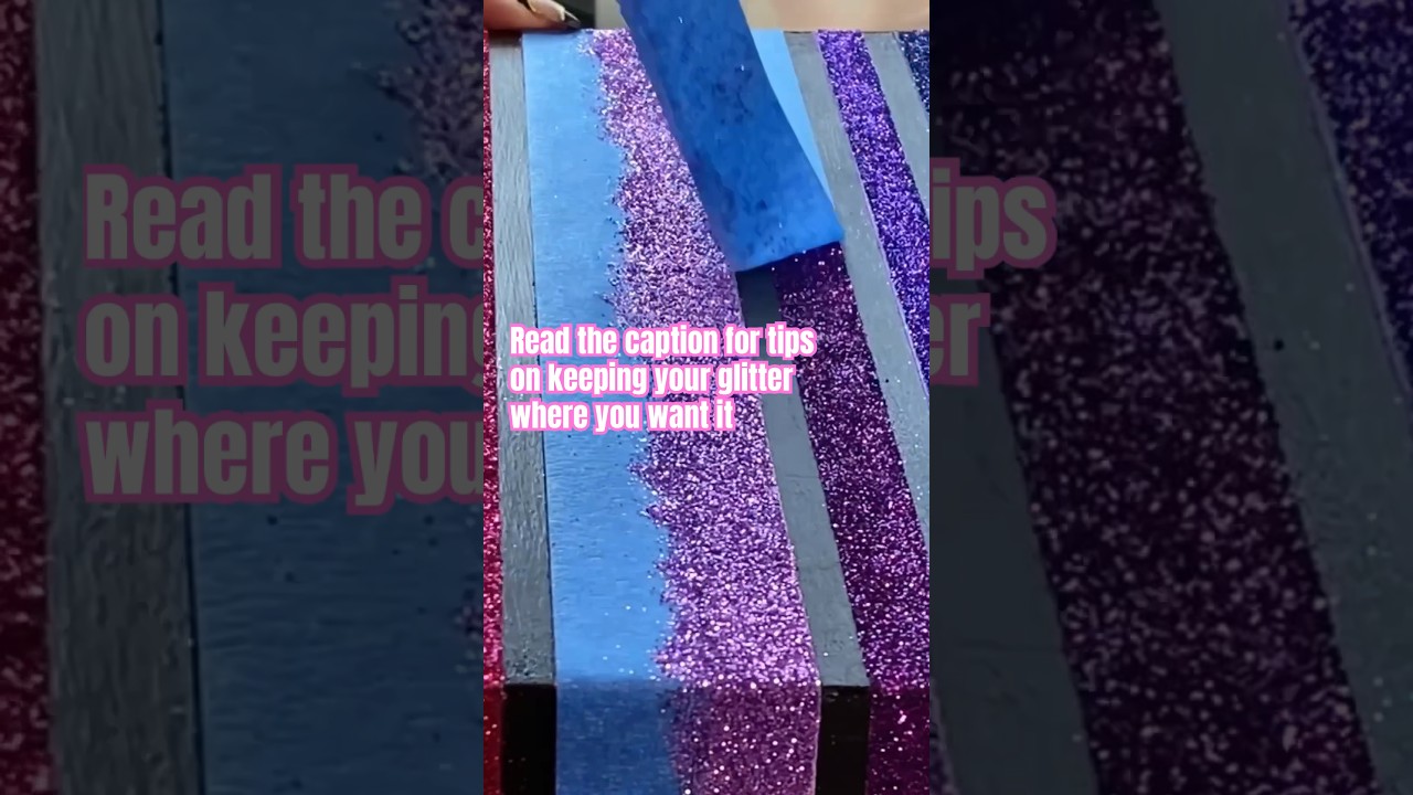 Glitter and epoxy resin stripe wall art process tips and techniques for getting a hard edge
