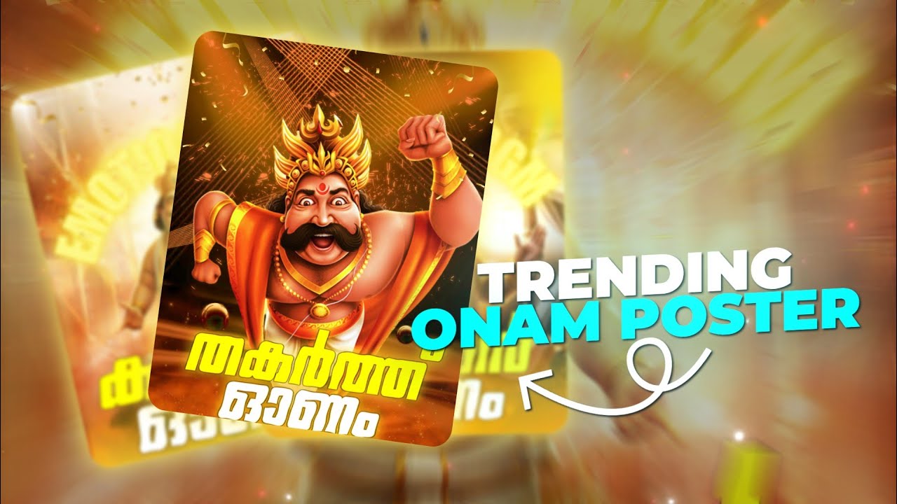 ONAM 2025 POSTER 🥵🔥 // EASY TUTORIAL // TRENDING INSTAGRAM ONAM POSTER // CANVA 