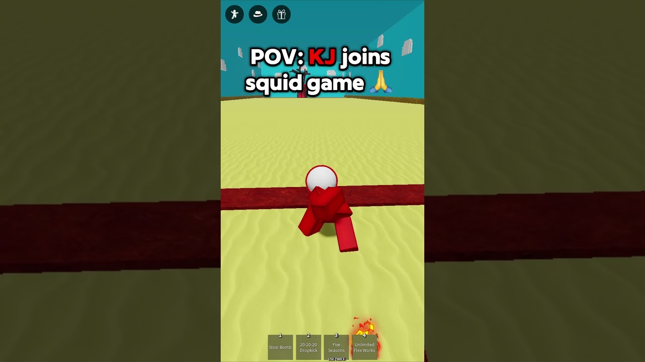 KJ Vs Squid game 🦑 || The Strongest Battleground #thestrongestbattlegrounds #roblox #pvp