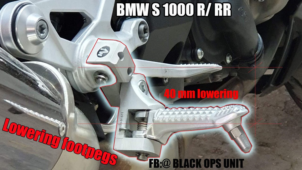 Опускающиеся подножки, регулируемая подставка для ног водителя для BMW S1000R / S1000RR от MV Mot...