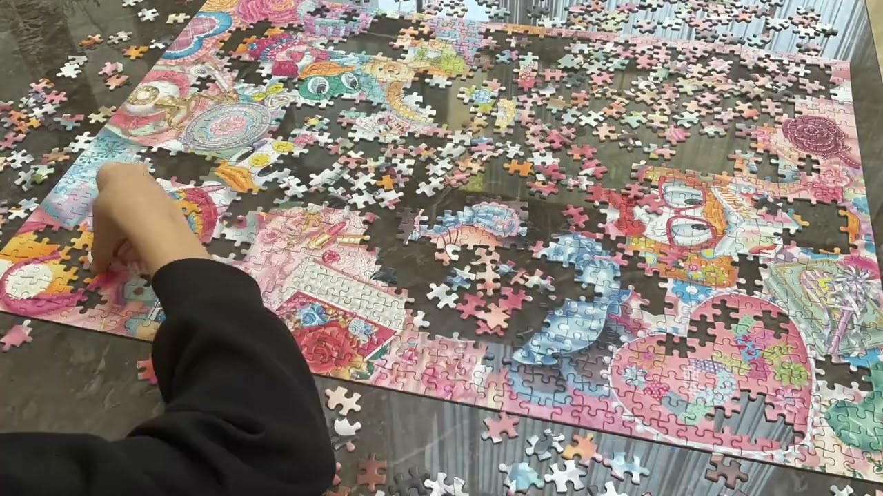 Jigsaw Puzzle Time Lapse | Tenyo - Pajamas Party Disney 1000 pcs