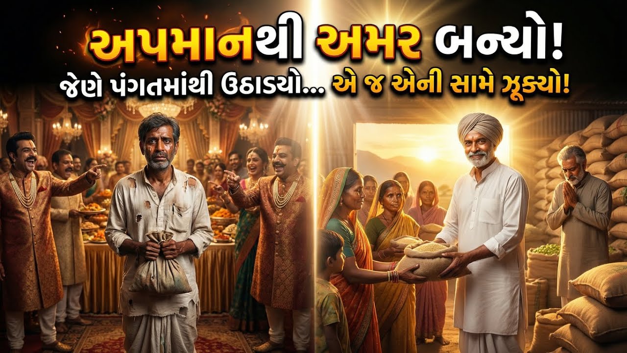 અપમાન થી અમર બન્યો! | જેણે પંગતમાંથી ઉઠાડ્યો... એ જ એની સામે ઝૂક્યો! | moral story in gujarati 