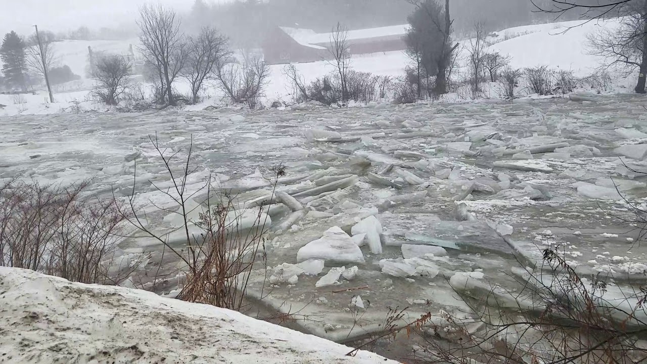 The Mad River ice Jam January 12th 2018 the mad River ice jam January 12th 2018