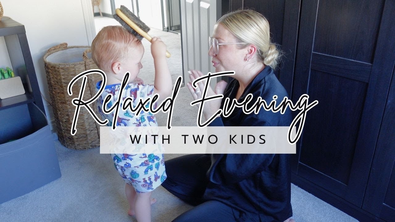 RELAXED EVENING ROUTINE WITH 2 KIDS | DINNER, MOVIE NIGHT, BEDTIME & MORE