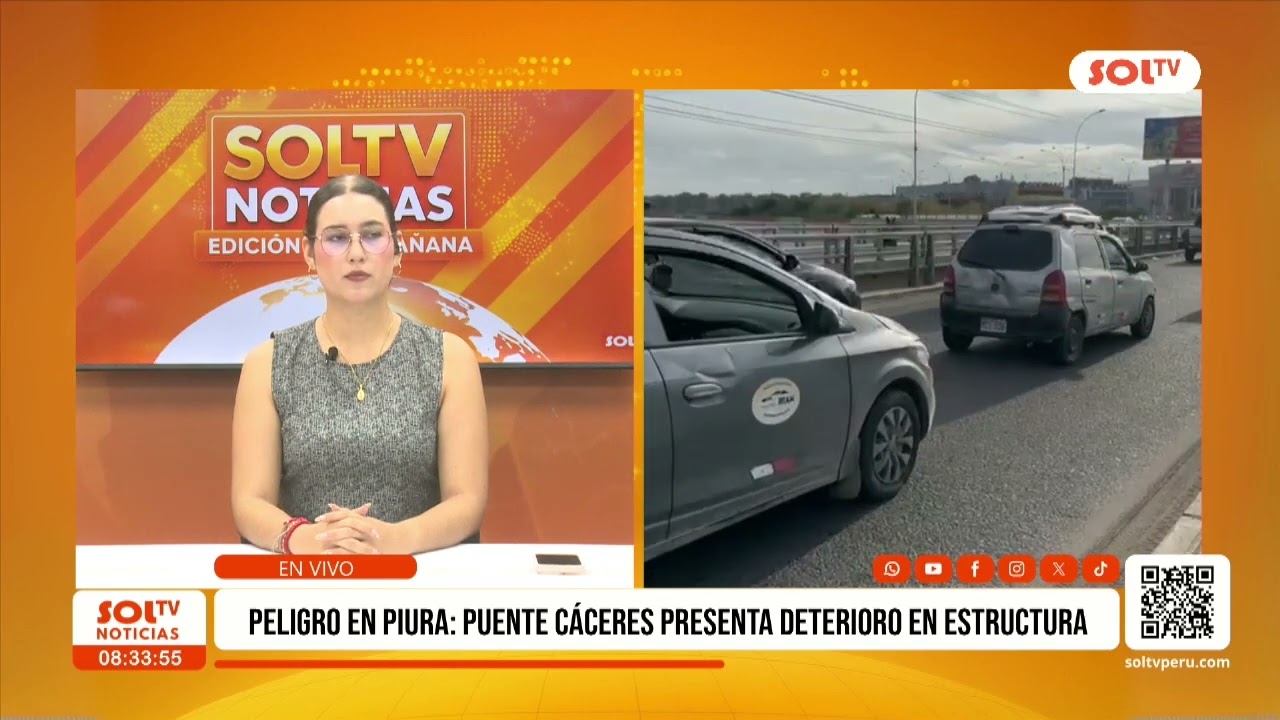 Piura: puente Cáceres presenta deterioro en estructura