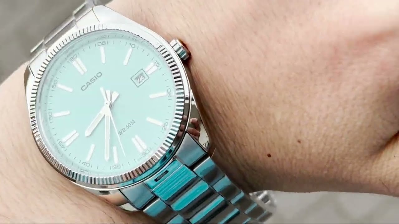 Unboxing The Casio MTP-1302PD-2A2VEF tiffany blue