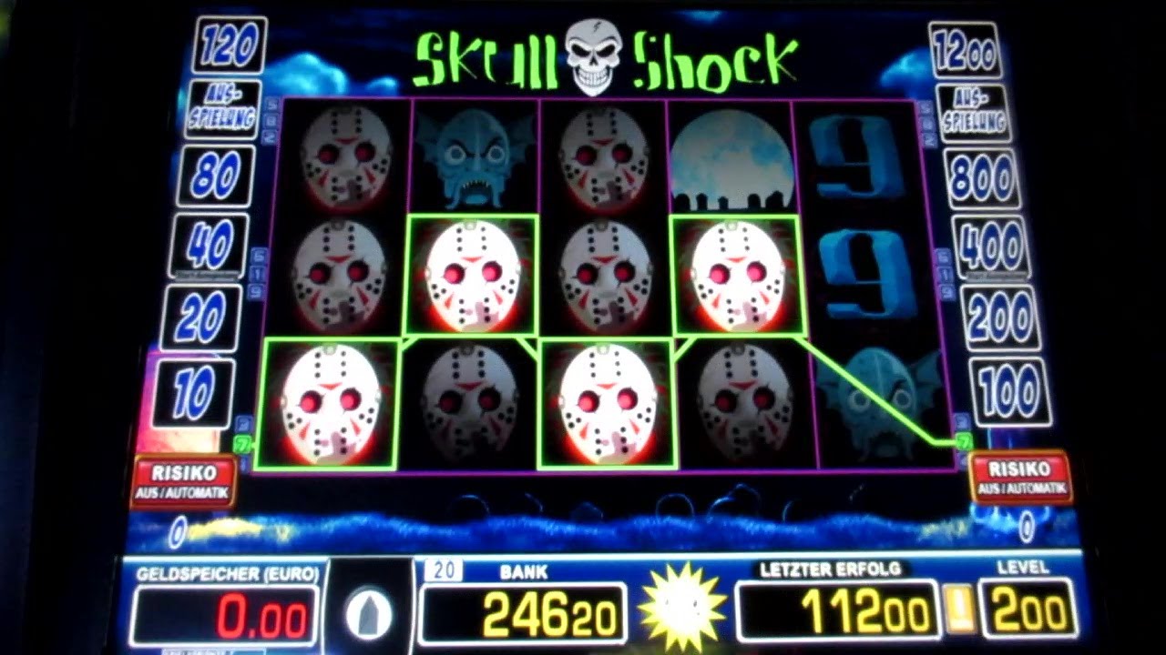 SKULL SHOCK Risikospiel auf 2€ Einsatz mit ACTION GAMES & RISIKOSPITZEN! Merkur Magie Geldgewinn!