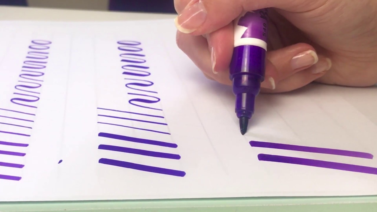 Brush Pen Drills And Warm-Up Strokes (FREE WORKSHEET) #brushlettering #brushpencalligraphy