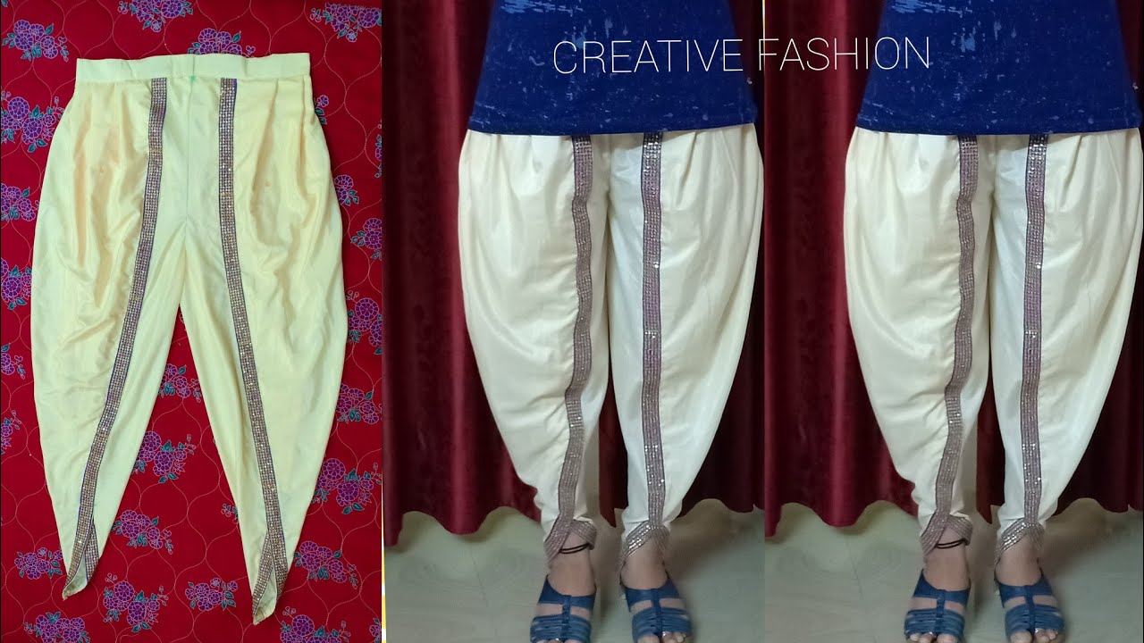 Tulip Dhoti Salwar cutting stitching step by step in हिंदी diy