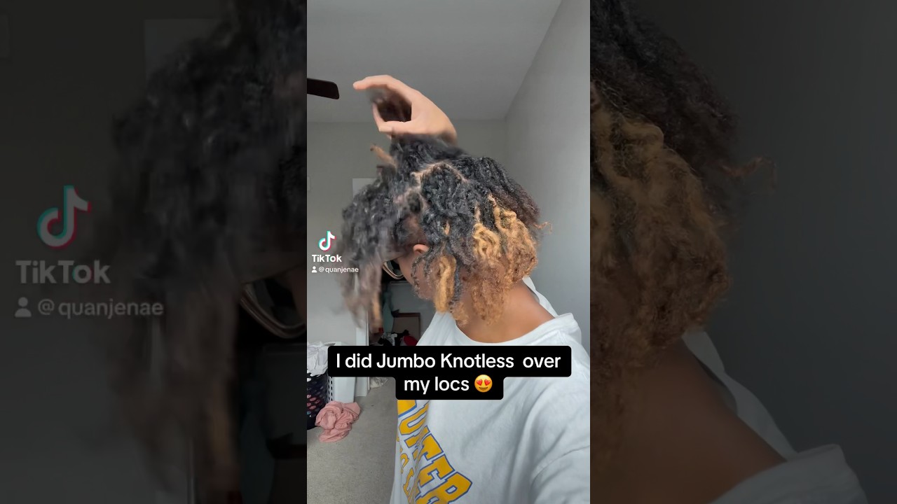 Jumbo Knotless Over Locs #naturalhair #locs #knotlessbraids #locjourney #locstyles