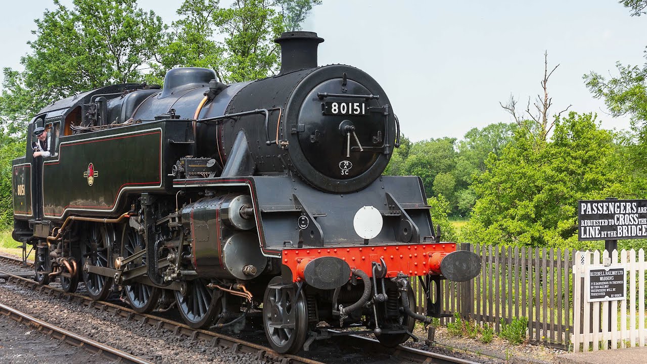 A Hot Day @ Sheffield Park on the Bluebell Railway with Loco 80151