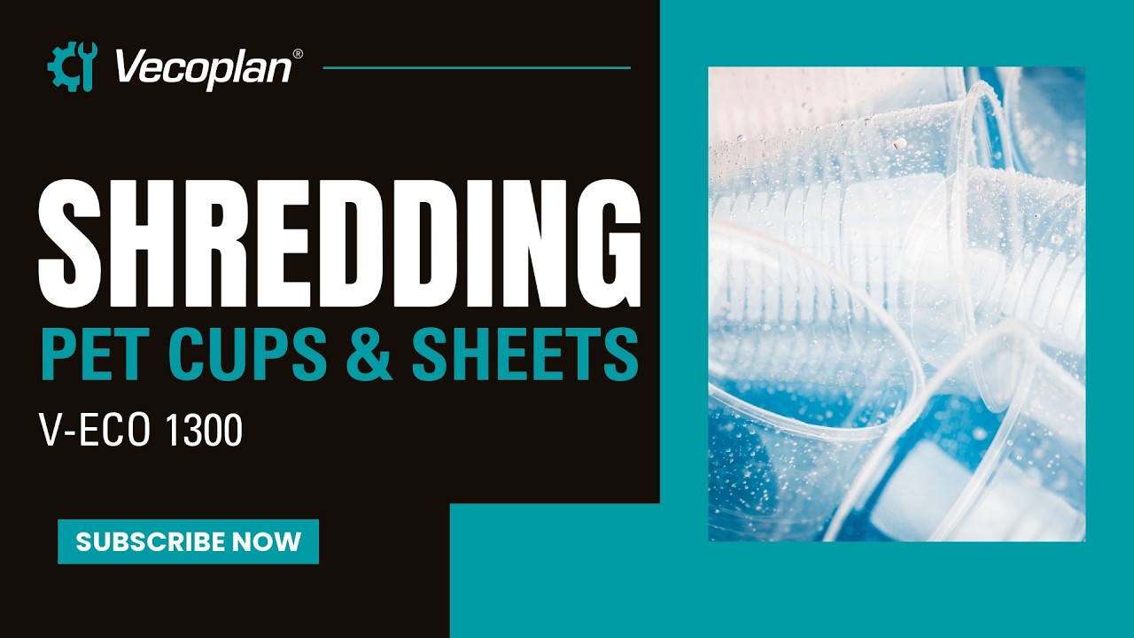 SHREDDING PET Cups & Sheet Scrap | Vecoplan V-ECO Shredder