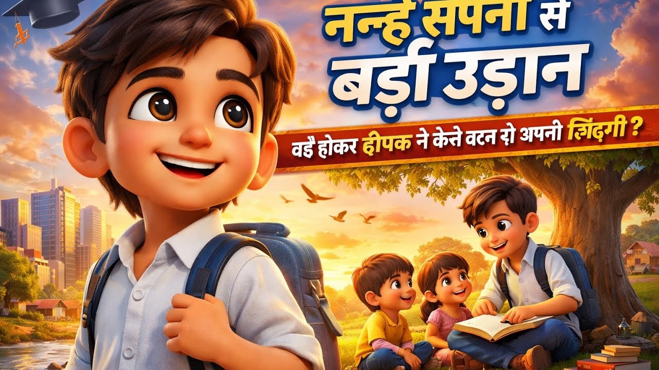 नन्हे सपनों से बड़ी उड़ान ✨| From Small Dreams to Big Wings ❤️| Deepak Story#AIKahani#Prernadayak