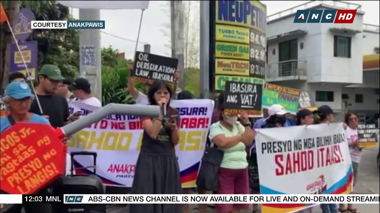 Activists stage protest in QC gas station vs. rising oil prices | ANC