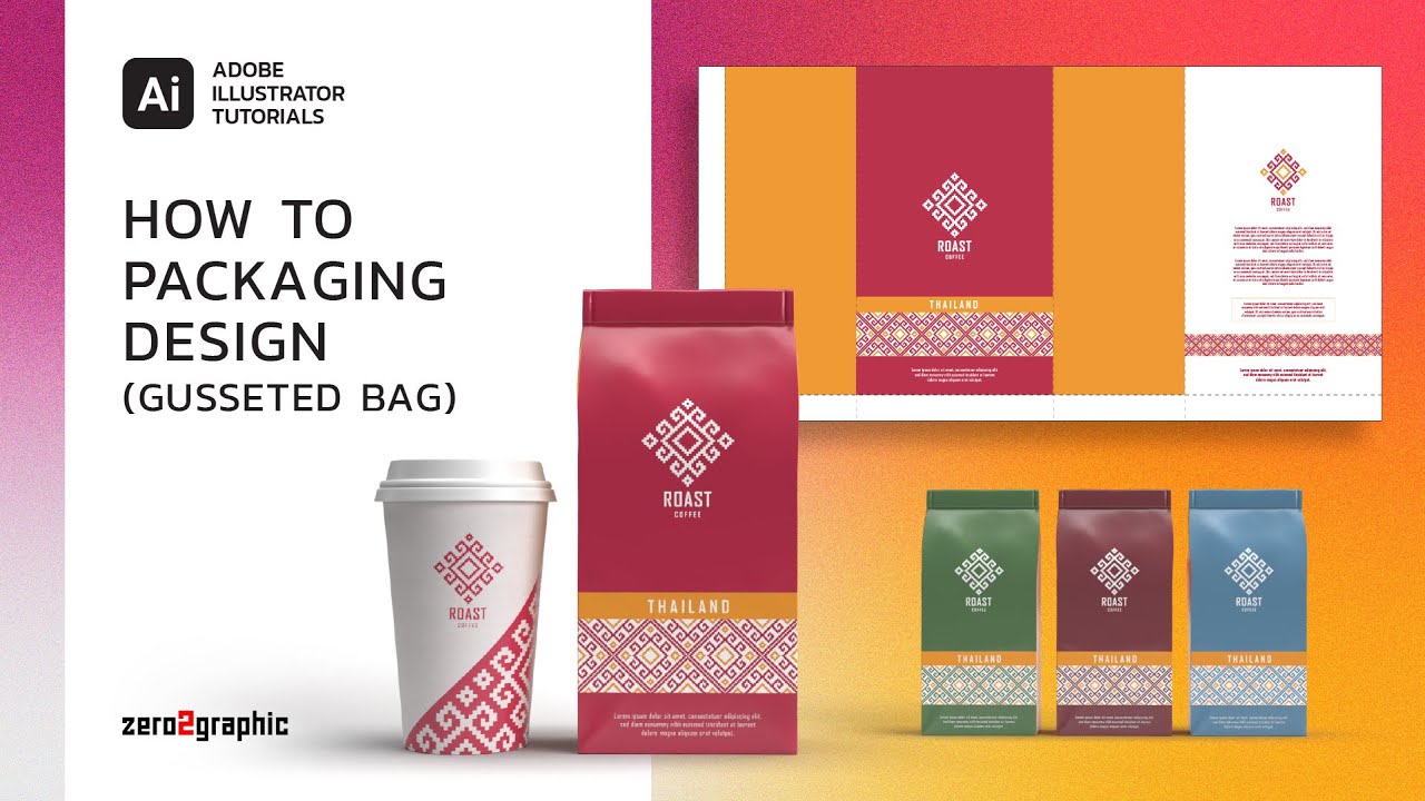 How to Create Packaging Design (Gusseted Bag) in Adobe Illustrator CC