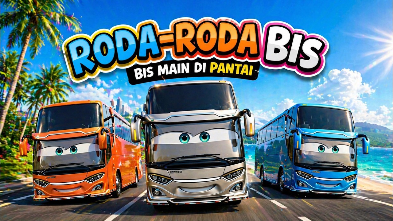 🚌 Roda-Roda Bis – Lagu Terpopuler | Animasi 3D Lucu & Ceria 🚌