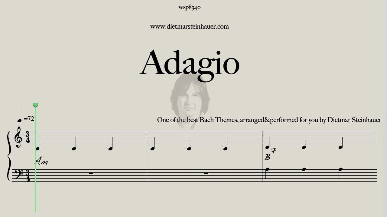 Adagio  -  2025  -  Easy Piano  -  Bach/Marcello