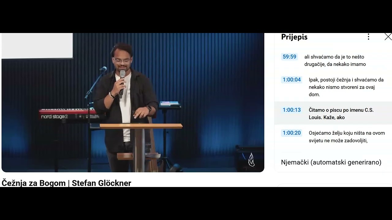 Sehnsucht nach Gott   27. 8.2025 Stefan Glöckner/ kroatisch - Untertitel