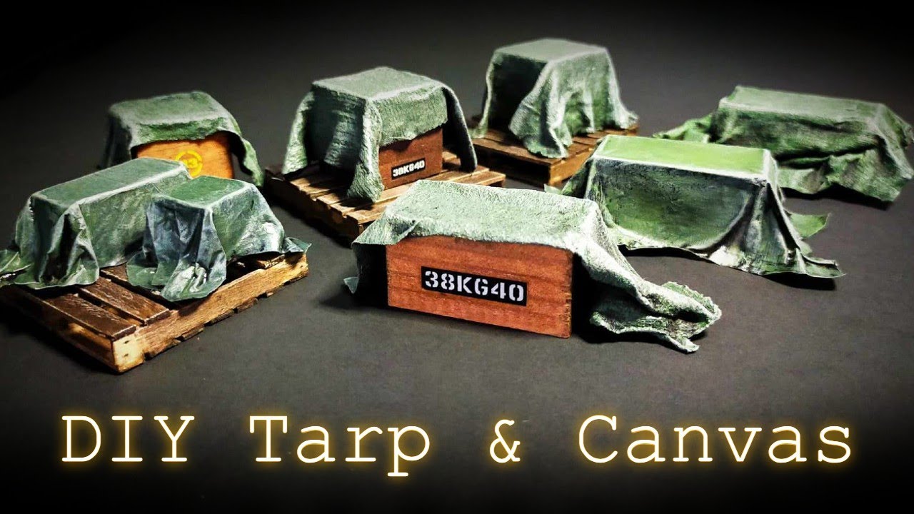 DIY Miniature Canvas and Tarp #diy #miniature #scalemodel