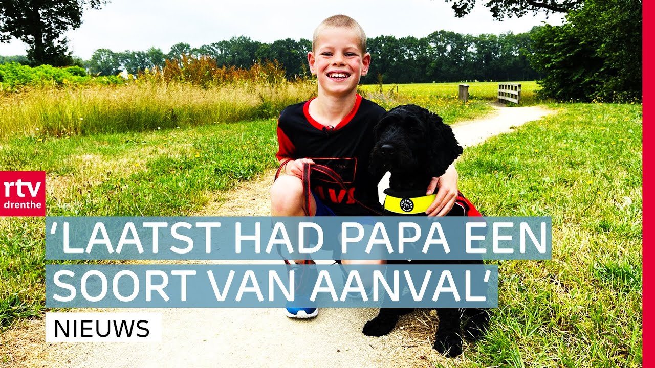 Tavi (9) rent 100 km voor een hulphond: 'Mijn vader heeft PTSS' | RTV Drenthe
