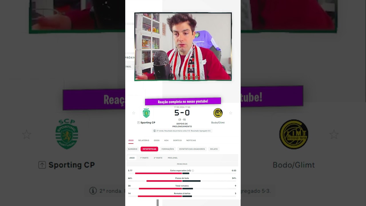 BENFIQUISTA REAGE Sporting 5-0 Bod&oslash;/Glimt - UEFA Champions League 2025/26