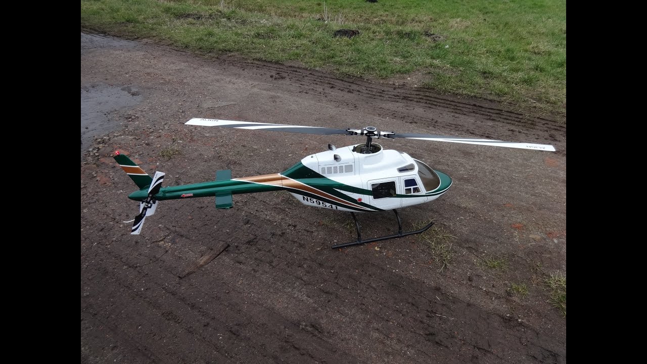 Scale Jet Ranger Bell 206, Align T Rex 550, erstes Abheben, first flight !