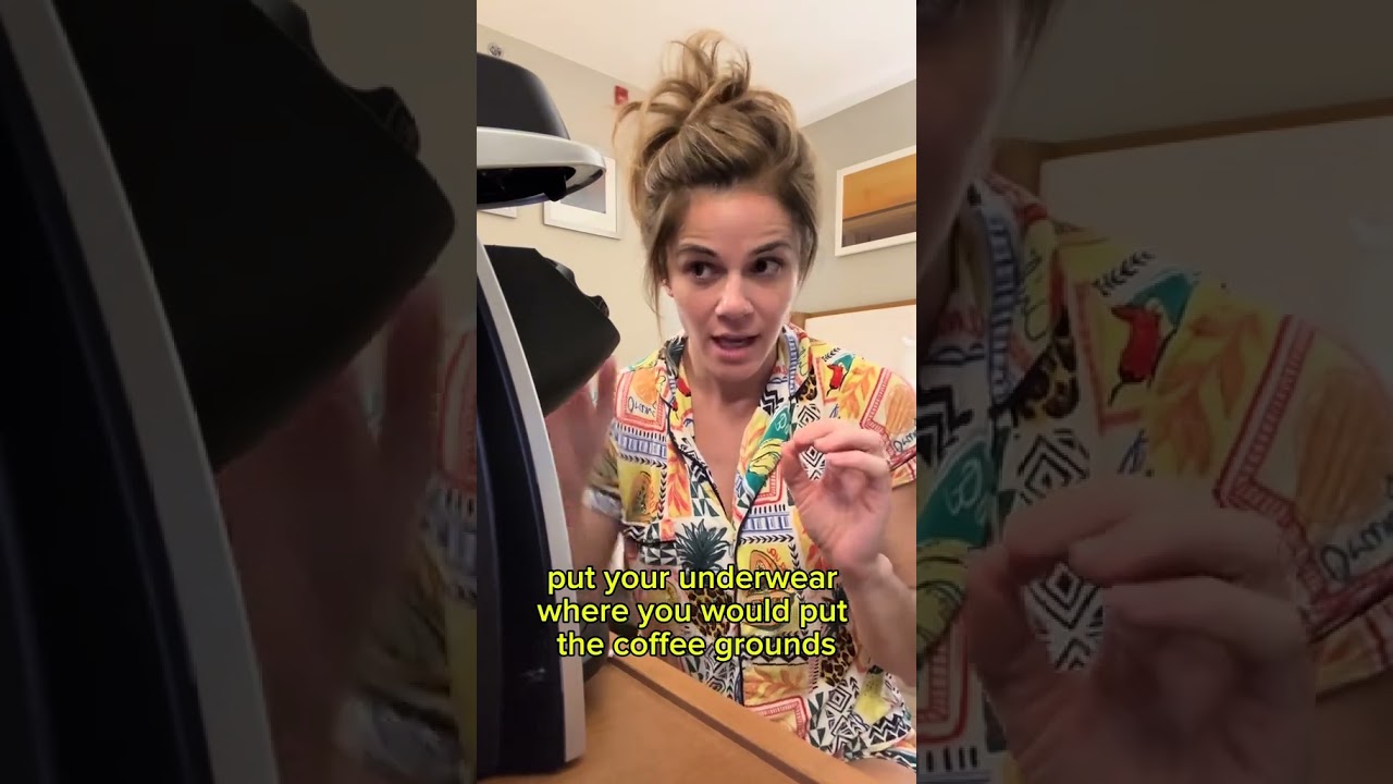 She washes her underwear in HOTEL coffee machines&hellip; 😭☕