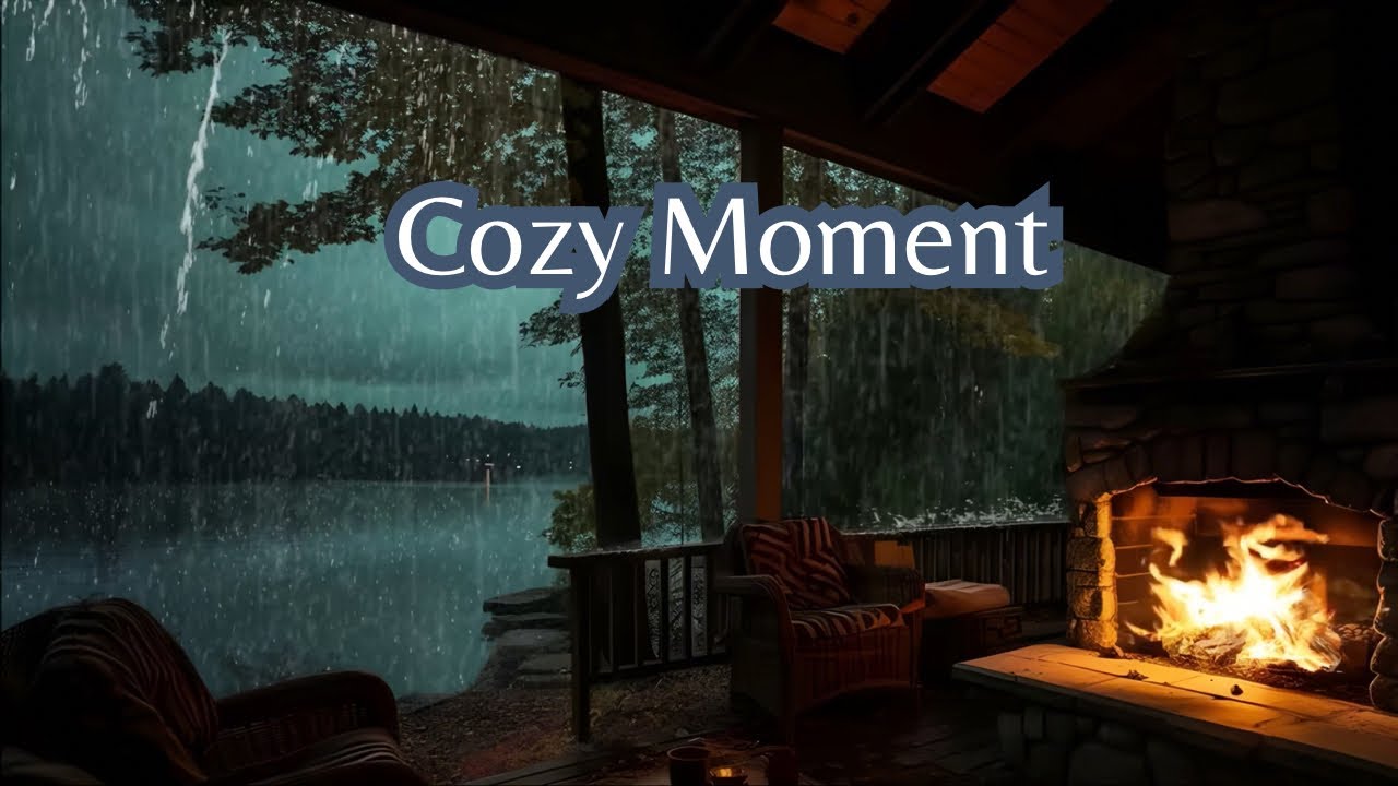 &ldquo;Rain 🌧️ and Fireplace with Soft Guitar Music | Relax, Sleep, Study&rdquo;📖 