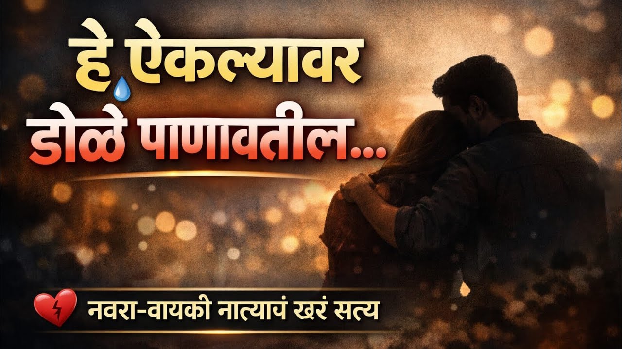 नवरा-बायकोचं नातं कसं टिकतं? मनाला भिडणारे सुविचार#मराठी सुविचार#Marathi quotes#आजचा सुविचार.