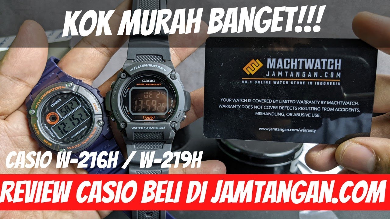 Dapet Kiriman Sepasang Casio dari Machtwatch (Casio W-216H Casio W-219H) Murah Kelewatan