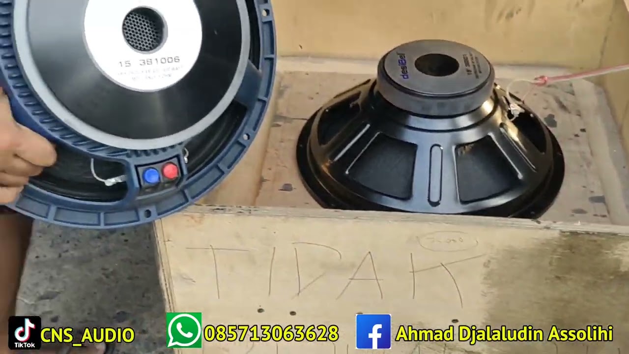 perbandingan antar 15 in dari desibel sinar baja