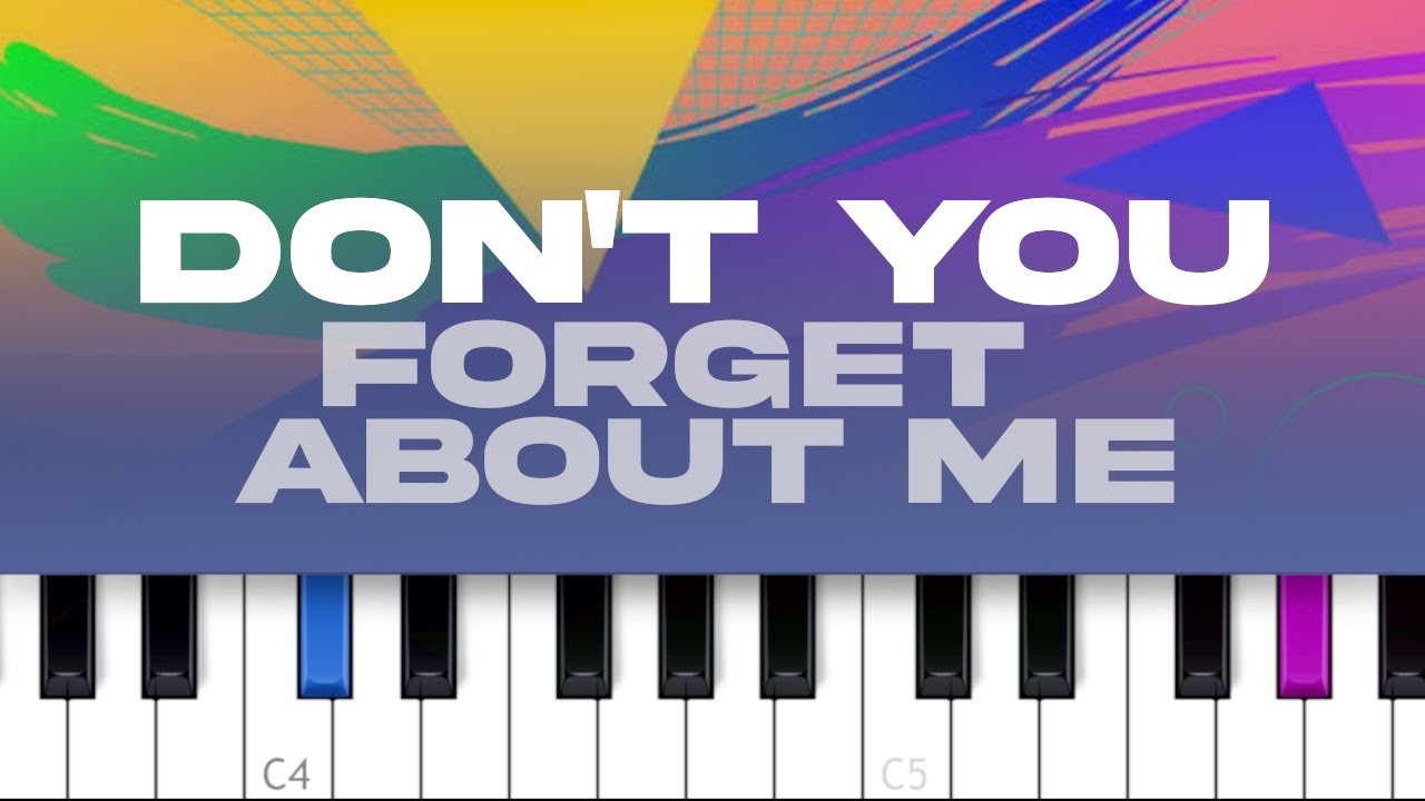 Simple Minds - Don’t You (Forget About Me) (piano tutorial)