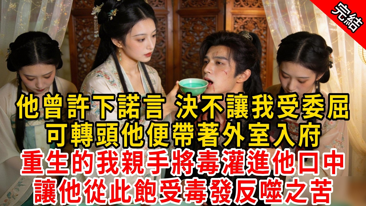 他曾許下諾言 決不讓我受委屈，可轉頭他便帶著外室入府；重生的我親手將毒灌進他口中，讓他從此飽受毒發反噬之苦...#原创 #古言 #小说 #重生 #爽文