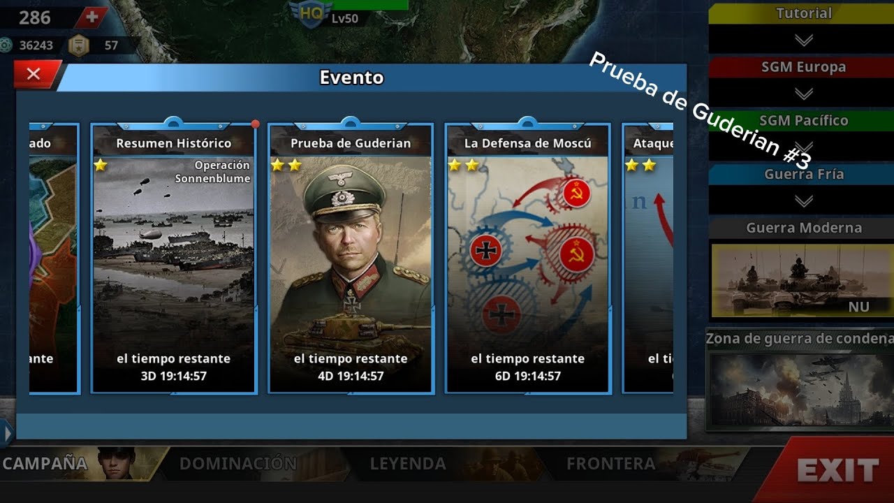 Prueba de Guderian #3 | World Conqueror 4