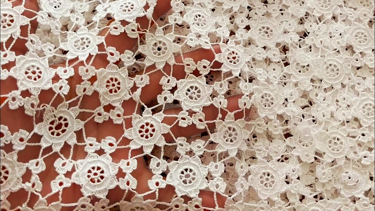 Crochet Motif 🧶 Lace Crochet Motif Pattern For Doily, Crochet Tablecloth, Crochet runner