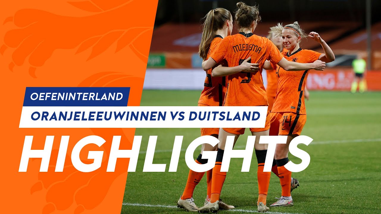Highlights OranjeLeeuwinnen - Duitsland (24/2/2021)