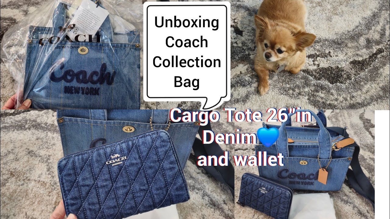 EP.2/Coach Cargo Tote 26 in Denim🩵so cute 🥰 #florida #coach #flowers #shoppingonline