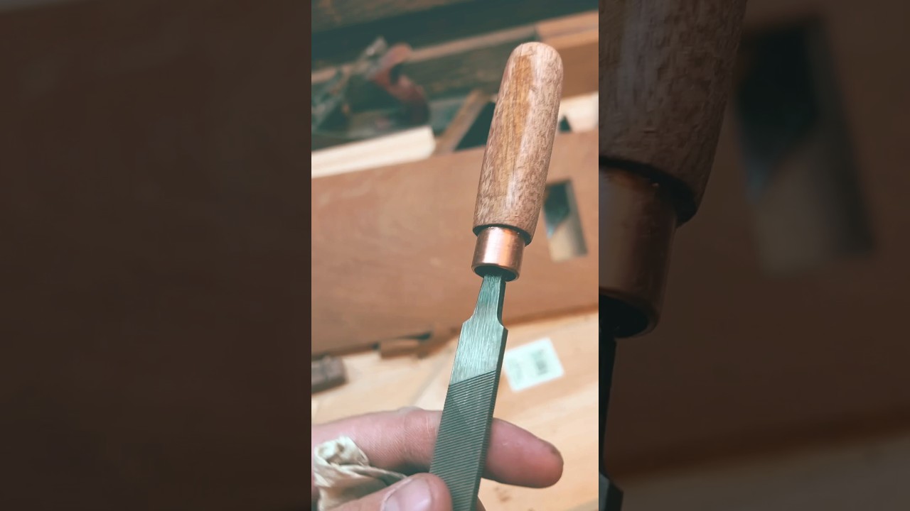 Quick handle for file #woodworking #diy #wood #toolsrestoration #oldtoolrestoration #howto #tools #A