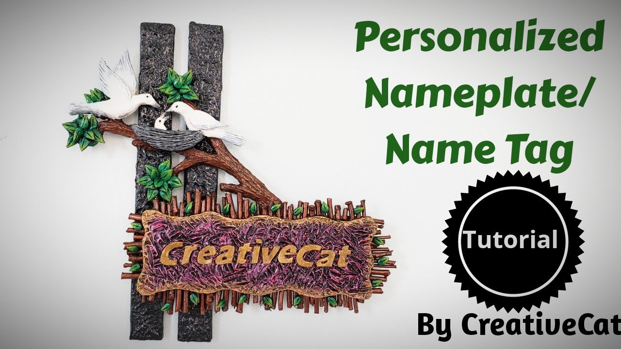 Name plate/Name tag/custom name plate/art and craft/cardboard craft