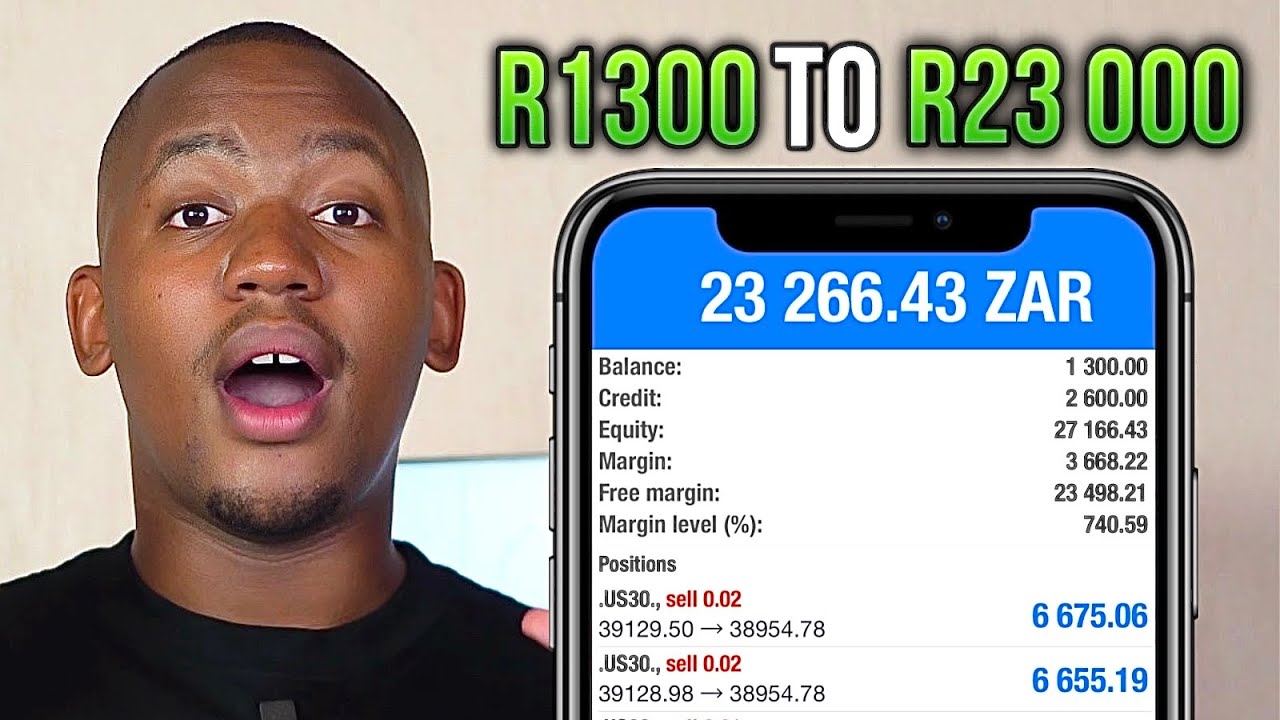 How to Flip R1,000 to R23,000 In A Day Trading US30 | Market Breakdown + Withdrawal